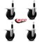 Service Caster 5'' Phenolic Swivel 1-1/8'' Expanding Stem Caster Set Total Lock Brake, 4PK SCC-EXTTL20S514-PHS-118-4 - alternate 2